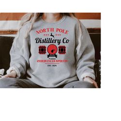 north pole brewing co svg png, north pole distillery, christmas spirits, making spirits bright, svg for cricut, png shir