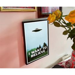 x files i want to believe poster, x-files poster, ufo poster, x-files the truth is out there 1995 out of print poster, n