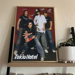 rock band tokio hotel poster, vintage german music band tokio hotel poster, music poster, no framed , gift