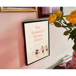 the summer i turned pretty illustrated movie poster print, no framed , gift