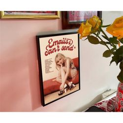 emails i can't send album poster, sabrina carpenter art print, no framed, gift