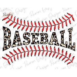 leopard baseball stitches, sublimation design digital download, baseball mom design digital download, sublimate download