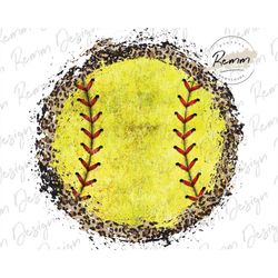 circle softball leopard patch, softball png, softball patch sublimation png, leopard softball png, sublimate download, s