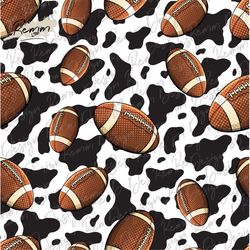 seamless football pattern png, cow print sublimate download, digital paper, printable, animal print, background, footbal