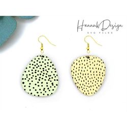 asymmetric dots retro earring svg laser cut and engraving file for glowforge, earrings template svg, instant download