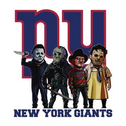 horror movie team new york giants,nfl png, football png, cricut file