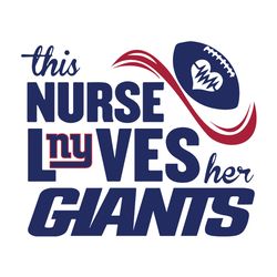 this nurse loves her new york giants,nfl svg, football svg, cricut file, svg