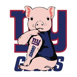 pig tattoo fan new york giants,nfl svg, football svg, cricut file, svg