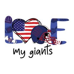 love my new york giants,nfl svg, football svg, cricut file, svg