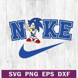 sonic nike logo svg png dxf file, sonic the hedgehog svg, nike sonic game svg