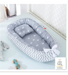crib portable crib travel bed for children, infant kids cotton cradle