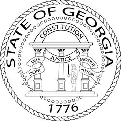 STATE OF GEORGIA CONSTITUTION DEPARTMENT BADGE VECTOR SVG JPG PNG EPS DFX FILE