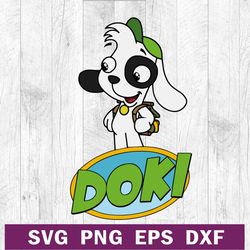 doki character cartoon svg png file, doki svg, doki tv series svg