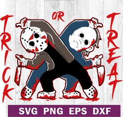 trick or treat jason voorhees svg png file, michael myers halloween svg, michael myers trick or treat svg