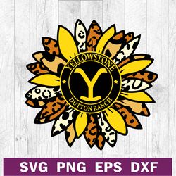 yellowstone sunflower svg png file, yellowstone dutton ranch svg, yellowstone dutton ranch flower country svg