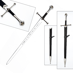 lord sword with scaberd, cosplay anduril, replica sword, stainless steel sword, handmade sword, longsword replica