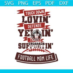 touch down lovin defense yellin team supportin football mom life png, sport balls png