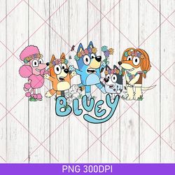 Cute Bluey And Friends PNG, Cute Bluey PNG, Bluey Family PNG, Bluey And Bingo PNG, Bluey Friends PNG, Retro Bluey PNG