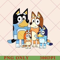 vintage personalized bluey family png, bluey party png, bluey family png, birthday matching png, bluey and friends png