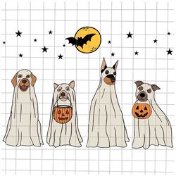 ghost dog retro spooky season svg, ghost dog halloween svg, dog halloween svg, love dog svg, funny halloween svg