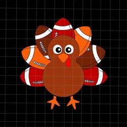 turkey football svg, football thanksgiving svg, football thankful svg, love football turkey svg