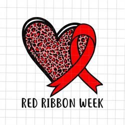 red ribbon week svg, heart breast cancer awareness svg, pink cancer warrior svg, we wear red svg, heart red ribbon week