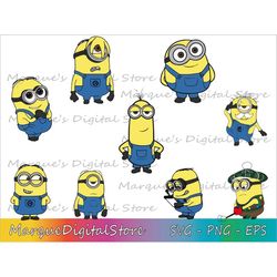 minions svg, despicable me svg, png,digital, minions clip art, instant download minions, circuit transparent background