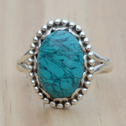 turquoise ring women, 925 silver turquoise ring, stone ring, oval turquoise gemstone ring, 925 silver turquoise ring