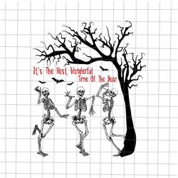 it's the most wonderful time of the year dancing skeletons autumn svg, funny skeletons autumn svg, skeletons fall y'all