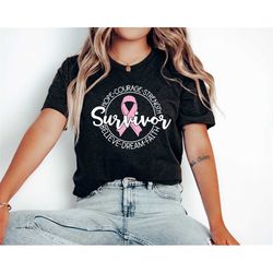 cancer survivor shirt, breast cancer survivor gift, pink ribbon shirt, cancer shirt, breast cancer gift, cancer ribbon s