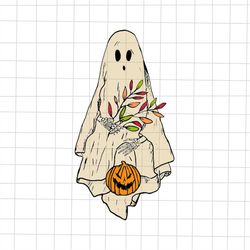 flower ghost halloween spooky season svg, halloween flower ghost svg, flower ghost svg, cute ghost svg, ghost halloween