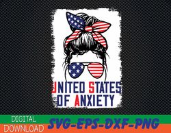 bleached messy bun funny patriotic united states anxiety svg, eps, png, dxf, digital download