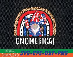 gnome 4th of july rainbow women girls american svg, eps, png, dxf, digital download