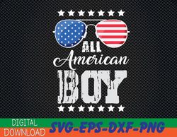 all american boy 4th of july boys kids sunglasses family svg, eps, png, dxf, digital download