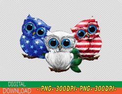 owl american flag 4th of july owl lovers png, digital download