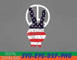 Fourth 4th of July American Flag Peace Svg, Eps, Png, Dxf, Digital Download