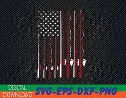 patriotic american flag fishing 4th of july svg, eps, png, dxf, digital download