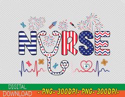 4th of july nursing for women stethoscope nurse graduation png, digital download