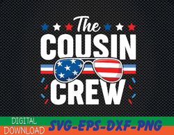 patriotic cousin crew 4th of july all cousin crew american svg, eps, png, dxf, digital download