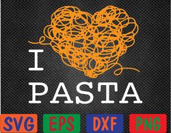 i heart pasta svg, eps, png, dxf, digital download