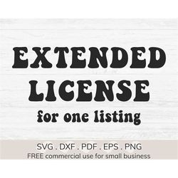 extended license for one listing