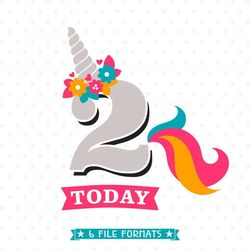 unicorn birthday svg, 2nd birthday svg, birthday iron on file, unicorn birthday shirt svg, girls birthday cut file, seco