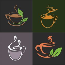 coffee cup clipart, tea cup logo design, tea cup clipart vector design