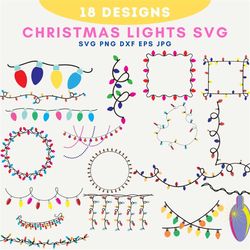 christmas lights svg, family christmas svg, holiday lights svg, string lights svg, twinkling lights svg, christmas light