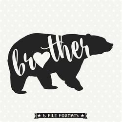 bear family svg file, brother bear svg file, bear dxf file, commercial use svg, svg cutting file, dxf download