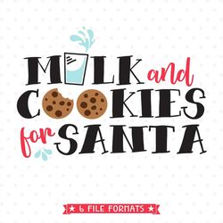 milk and cookies for santa svg, christmas svg, christmas cookies svg file, christmas cut file, cookie plate vinyl cut fi