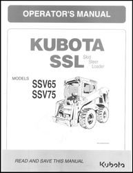ssl ssv65 ssv75 skid steer loader operator manual kubota