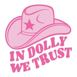 in dolly we trust pinky hat svg, country music lover svg