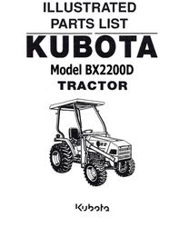 bx2200 tractor illustrated parts manual exploded-diagrams kubota