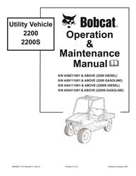 2200 2200s side by side utility operator & maintenance manual gas diesel